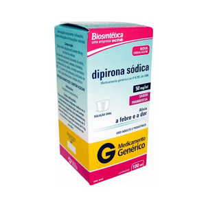 Dipirona Sódica 50MG/ML Solução oral - 1 Frasco com 100 mL
